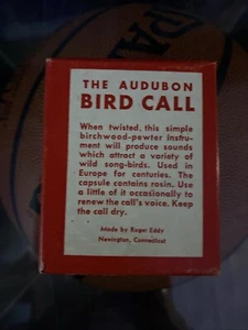 Vintage Audubon BIRD CALL Made by Roger Eddy Birchwood Pewter EC! - Picture 1 of 6