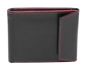 StarHide Mens RFID BLOCKING Designer Flip UpTwin ID Pocket Leather Wallet 620 - Picture 1 of 10