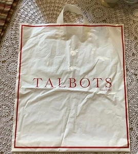 Talbots Blanco Rojo Departamental Tienda Bolsa De Plástico Con Asa 16"x18" EE. UU.! - Imagen 1 de 7