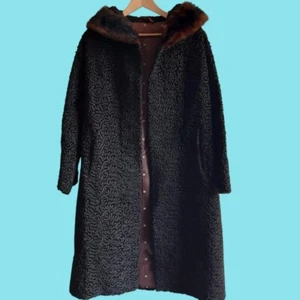 Vintage Astra Furs Longline Coat. Brown. Size Large - Bild 1 von 7