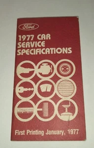 Vintage 1977 Ford Car Performance Specifications Booklet - Picture 1 of 7