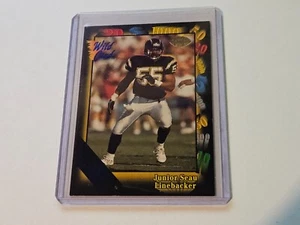 Junior Seau 5 STRIPE Wild Card 1991 NFL Football Card San Diego Chargers #38 - Picture 1 of 5