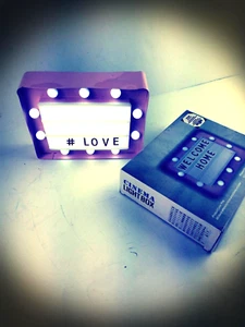 Hobby Lobby Pink Cinema Light Box w/Letters Light Up Sign Original Box Batteries - Picture 1 of 10