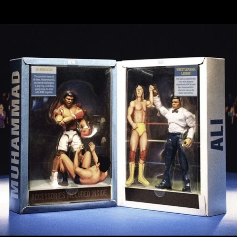 IN HAND- SDCC 2023 MATTEL exclusive WWE Ultimate Ed. MUHAMMAD ALI Action Figure Cover