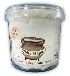 White Moldable Cosplay Foam Clay, 300 Grams, by The Foamory *FREE SHIPPING* - Picture 1 of 11
