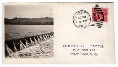#681 Ohio River 1929 FDC Beazell Photo 30C Unofficial City Georgetown OH - Image 1 of 2