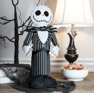 Gemmy Disney 20,5" groß Halloween Jack Skellington luftgeblasen Schreibtisch aufblasbar - Bild 1 von 2