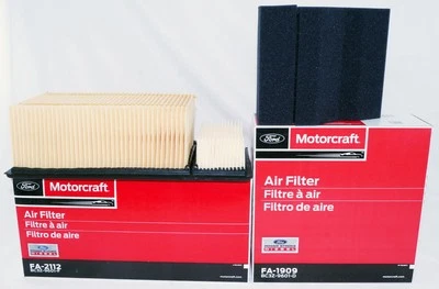 Juego de filtros de aire originales Motorcraft FA-2112 y FA-1909 para camionetas Ford diésel Foto 1 de 4