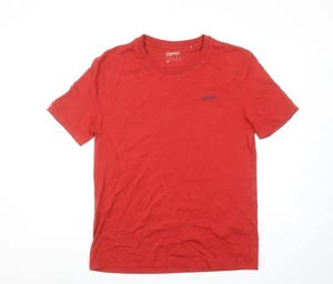 Esprit Men's Red Slim Fit Cotton Crew Neck T-Shirt Size L - Picture 1 of 12