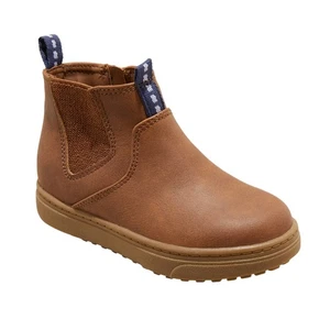 Cat & Jack Toddler Boys Lucas Chelsea Boots 90370663 Cognac Brown 5T - Picture 1 of 10