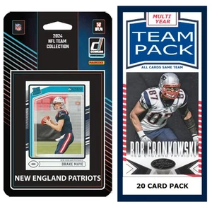 New England Patriots 2025 2024 2023 Team Pack 20 Cards Gronkowski + 2024 Donruss - Picture 1 of 4