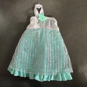 Barbie Fashion Fever My Scene Mint Green Silver Halter Dress Outfit - Picture 1 of 2