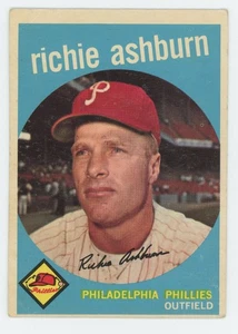 Topps 1959 Baseball Card UNGRADED #300 Richie AShburn Philadelphia Phillies - Picture 1 of 2