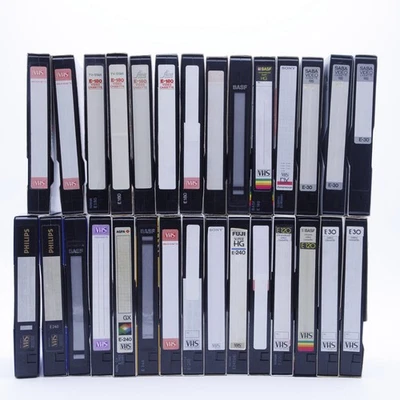 29 VHS Kassetten von BASF, Agfa, Philips, TV-Star, Sony, Fuji, Saba, JVC, Maxell - Bild 1 von 2