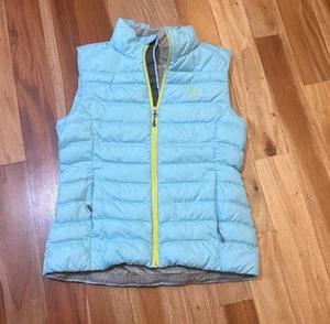 Spyder Damen Daunen Größe M gefütterte Weste Freeze Aqua Blau Gelb - Bild 1 von 12