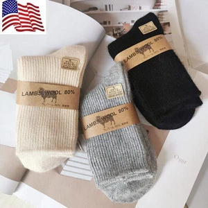 1/6 Paar Crew-Damensocken 80 % Merinowolle 20 % Kaschmir Kleid Wade einfarbig warm 5-8 - Bild 1 von 17