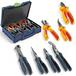 Festool Zangen-Set Spitzzange Rohrzange Kneifzange Elektriker 1000V 7tlg. - Bild 1 von 4