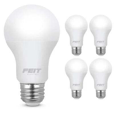 Feit Electric A19 LED Light Bulbs 2700K Soft White 60W Equivalent 4 Pack - Image 1 of 4