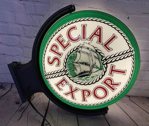 Special Export Beer Sign Pub Light Double Sided Wall Mount Rotating - Picture 1 of 14