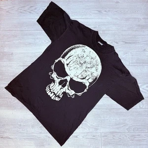 Vintage T-Shirt schwarz Baumwolle All Sport Heavy Weight Totenkopf Gr. XL (48) - Bild 1 von 5