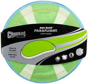 Chuckit PARAFLIGHT Dog Fetch Toy Large Frisbee Glow in the Dark 3D Rechargeable - Picture 1 of 8