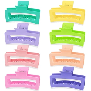 8PCS 5 Inch Extra Large Square Hair Clips, Matte Rectangular Claw Hair Clips for - Picture 1 of 12