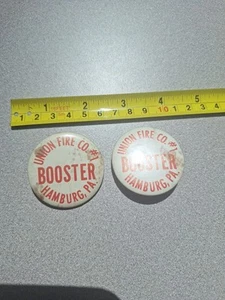 Union Fire Co. #1 Hamburgo, Pa. Botones de insignias de pasadores de refuerzo - Imagen 1 de 6