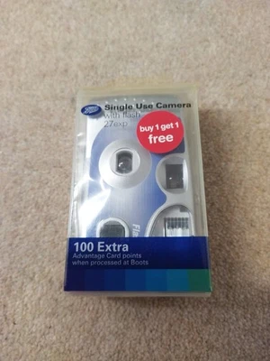 Boots Single Use Camera with Flash Sealed Disposable 27 Exposures Expired Oct 08 - Image 1 of 4