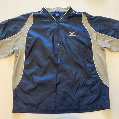 Mizuna Men’s Quarter Zip Navy Blue And Grey Windbreaker Size XL - Image 1 of 2