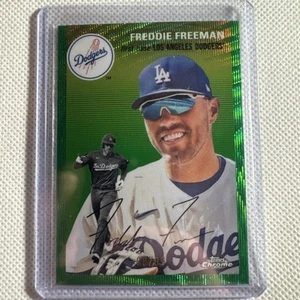 2023 Topps Chrome Platinum Anniversary - #271 Freddie Freeman GREEN WAVE #/99 - Picture 1 of 3
