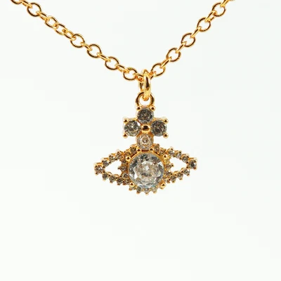 Vivienne Westwood Gold Tone Valentina Orb Necklace With Crystals Gift Box Set - Image 1 of 4
