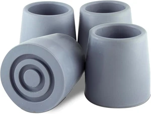 Cane Tips - Replacement Pack of 4, Non-Skid Rubber Tips for Walking Canes, Desig - Picture 1 of 12