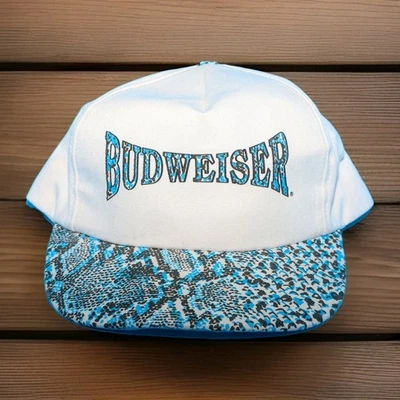 Vintage Budweiser Beer Snapback Trucker Hat Made in USA - Image 1 of 4