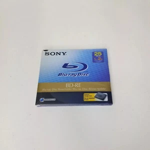 SONY Blu-ray Disc BD-RE Rewriteable 25gb w/ Premium Storage Case NEW SEALED - Picture 1 of 5