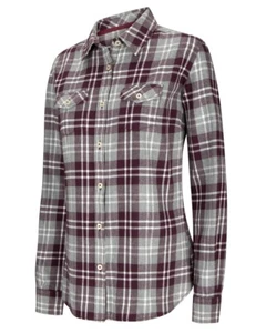Hoggs of Fife Eilidh Ladies Flannel Shirt Merlot Cotton Women's Hunting Shooting - Picture 1 of 3