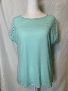 Dana Buchman Woman’s Size S mint green Top With Cap Sleeves (W147) - Picture 1 of 6