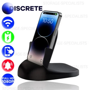Wireless Mobile Phone Charger Camera 64GB Security Docking Station Mini Small - Picture 1 of 3