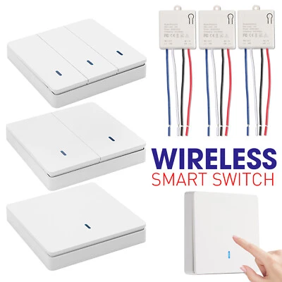 Smart Switch Light Wireless RF-433Mhz Wall Panel Switch Remote-Control Receiver - Image 1 of 4