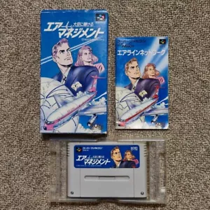 AIR MANAGEMENT Super Famicom SFC SNES Nintendo w/Box Manual Japan Retro Game - Picture 1 of 21