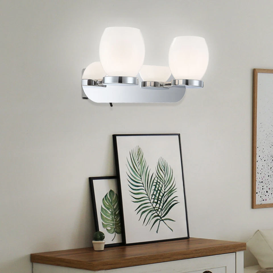 Lampada LED Interruttore Argento Cucina Vetro Illuminazione 6W Parete Piano Büro - Immagine 1 di 4