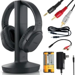 Sony Wireless Headphones Great for TV Watching With Transmitter Dock - Picture 1 of 7