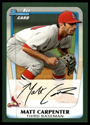 2011 Bowman #BP66 Matt Carpenter Prospects Green #/450 - Image 1 of 2