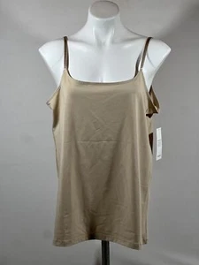 NEW Chicos Cami Tank Top Womens 3 Tan Adjustable Spaghetti Straps - Picture 1 of 24