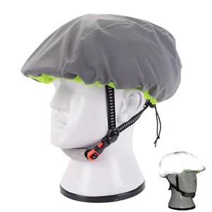 Waterproof Hi Viz Reflective Bike Helmet Rain Cover Cycling Bicycle - Picture 1 of 7