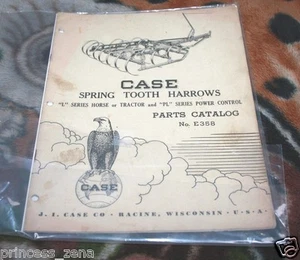 Original Vintage Case L PL Spring Tooth Harrow Parts Catalog Manual E358 1951 - Picture 1 of 1