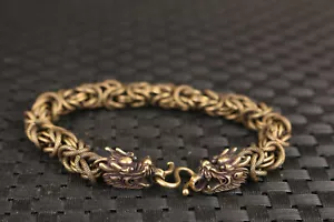 Chinese bronze dragon tradition bracelet collectable - Picture 1 of 6