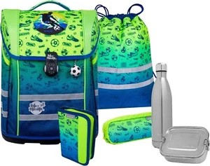 McNeill Ergo Perfecto Schoolbag Set 5-teilig Schulranzen Football 2T inkl. Flas - Bild 1 von 20