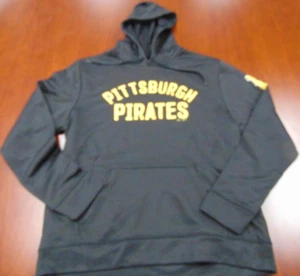 NEW MAJESTIC MLB AUTHENTIC PITTSBURGH PIRATES HOODED PERFORMANCE SWEATSHIRT L - Picture 1 of 5