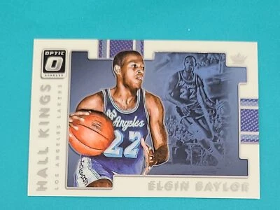 Tarjeta de baloncesto 2017-18 Donruss Optic Hall Kings #2 Elgin Baylor Lakers W9 Foto 1 de 2