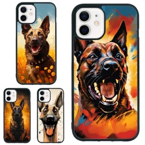 For Samsung Galaxy Apple iPhone Metal Cover majestic Belgian Malinois - Picture 1 of 25